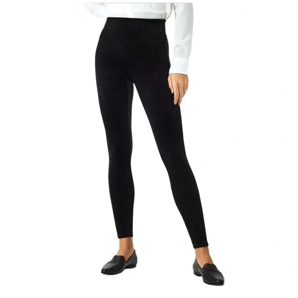 Spanx Velvet Leggings in Black XS